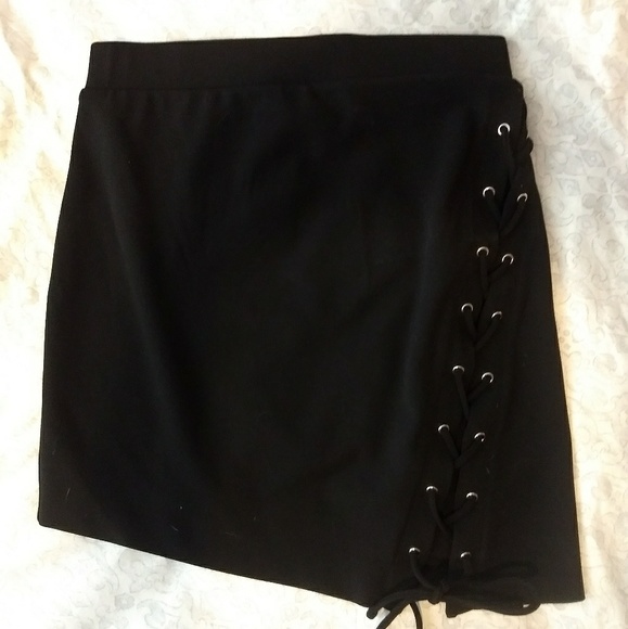 Express Dresses & Skirts - Express Diagnoal Lace up Skirt